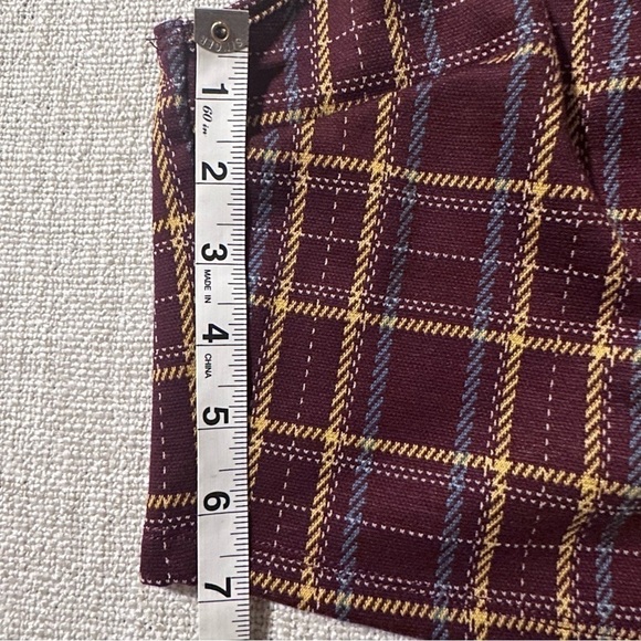 POPULAR BASICS Plaid Outfit 2-pc Crop Top Skort Stretch Junior’s M - Picture 12 of 16